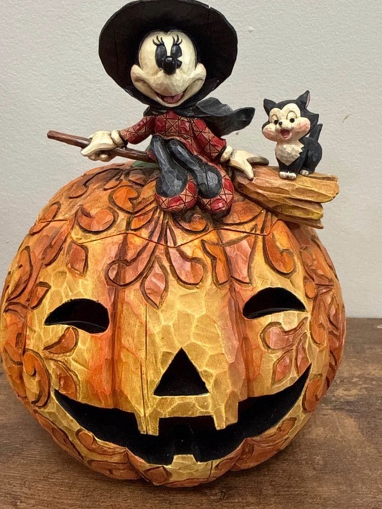 Disney Other - Disney Traditions Jim Shore A Spellbinding Halloween Minnie Mouse Witch Pumpkin